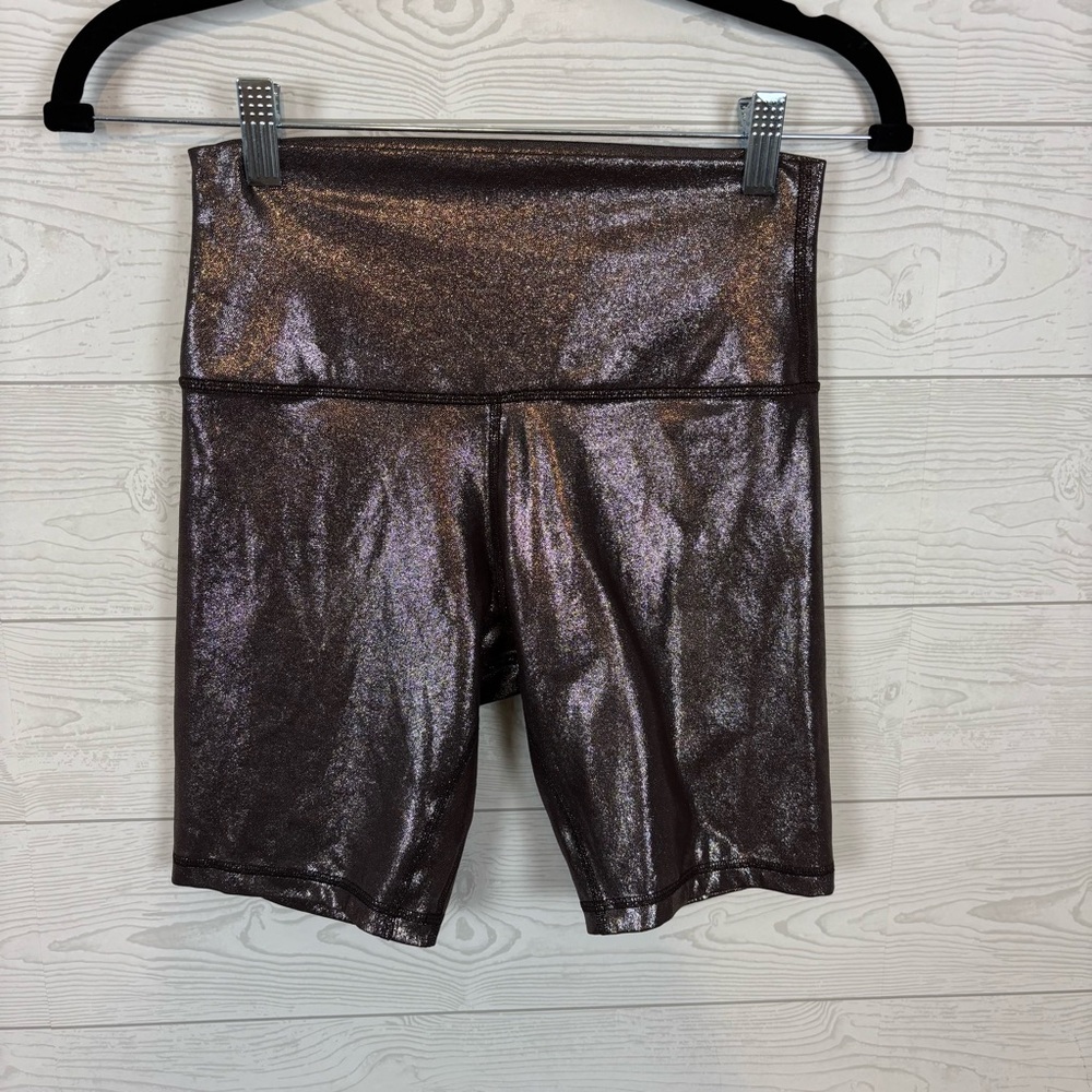 Lululemon Align High Rise Shorts Radiate Foil Print French Press Size 6 - Picture 4 of 8
